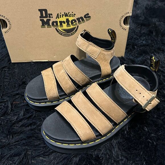 Dr. Martens Shoes - DR MARTENS Blaire brown leather gladiator sandals shoes women’s 7 new